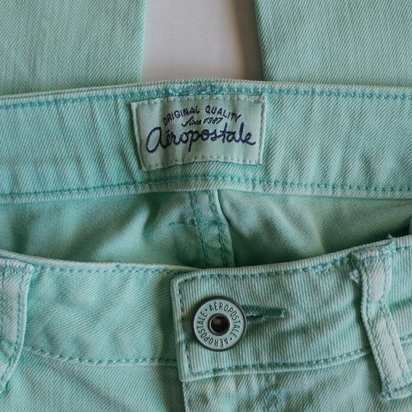 Aeropostale Mint Green Bayla Skinny Jeans - Picture 3 of 6